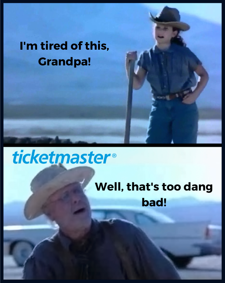 Meme saying 'We're Tired of This, Grandpa'